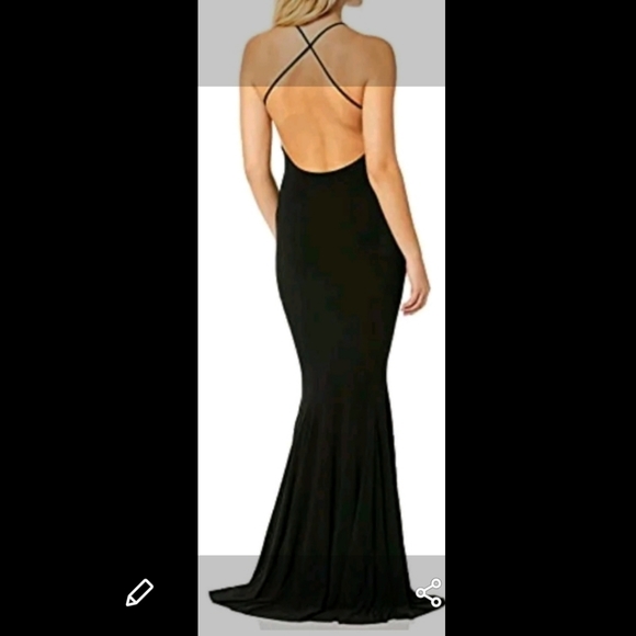 New Norma Kamali Women's Low Back Slip Mermaid Fishtail Gown Size M /38 - Picture 3 of 4